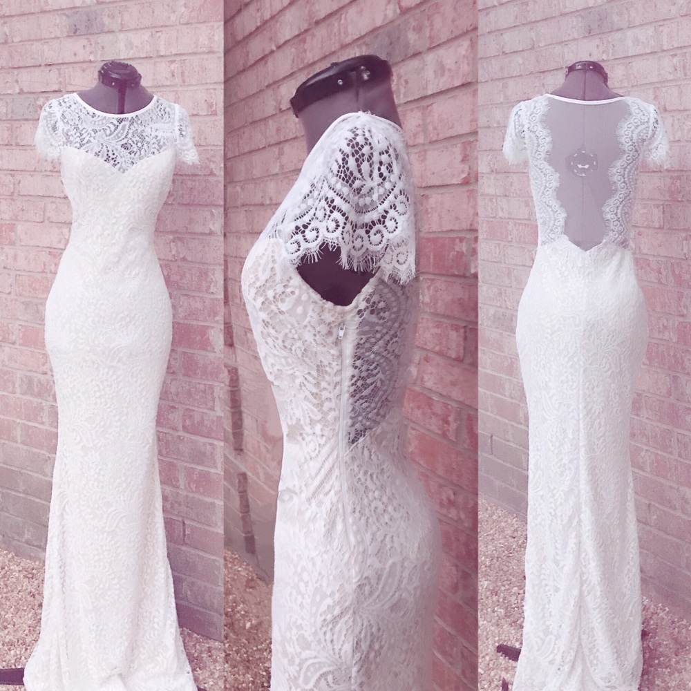 Elegant Ivory Lace Dress